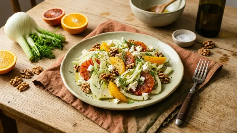 Fenchel-Orangen-Feta-Salat