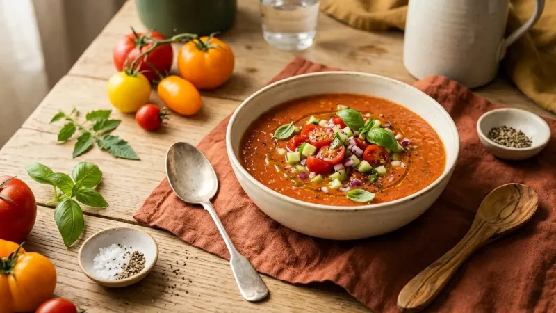 Gazpacho Andaluz: Kalte Tomatensuppe