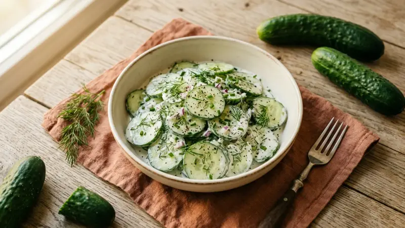 Gurkensalat mit Joghurt