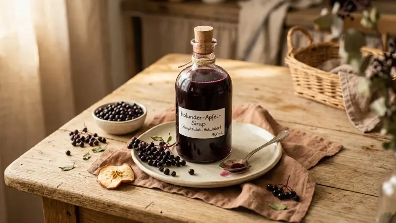 Holunder-Apfel-Sirup