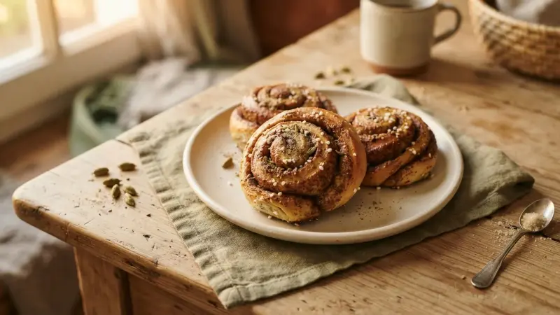 Kardamom-Zimtschnecken (Kanelbullar)