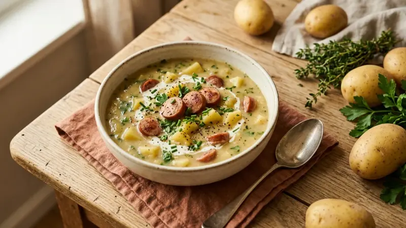 Kartoffelsuppe mit Würstchen