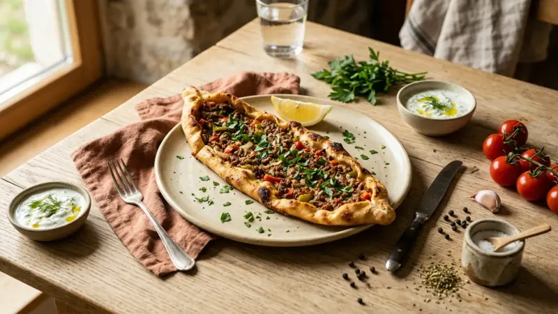 Kıymalı Pide — Bootförmiges Fladenbrot mit saftiger Hackfleischfüllung & Butterschmelzrand