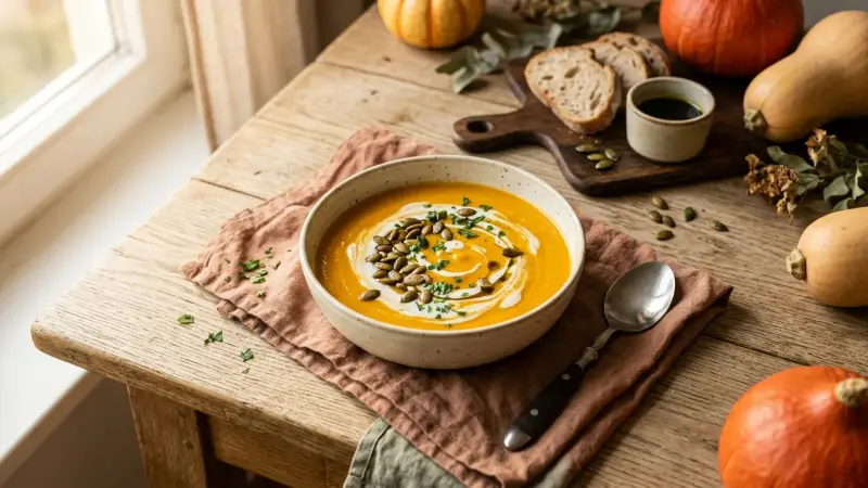 Kürbissuppe mit Kokosmilch