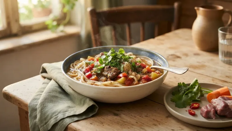 Lagman – zentralasiatische Nudelsuppe