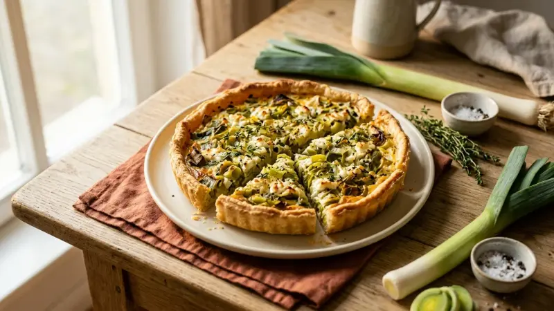 Lauch-Ziegenkäse-Tarte