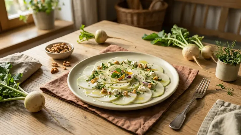 Mairüben-Carpaccio
