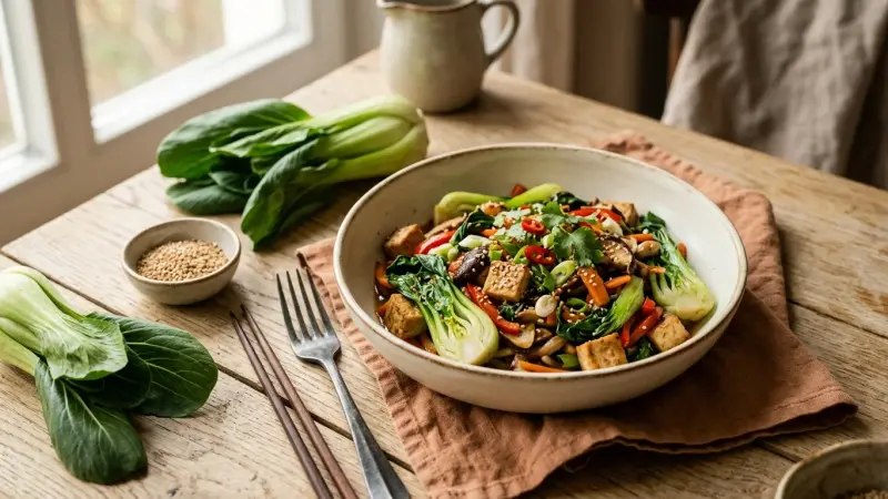 Pak-Choi-Pfanne asiatisch