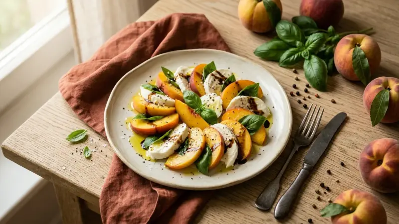 Pfirsich-Caprese
