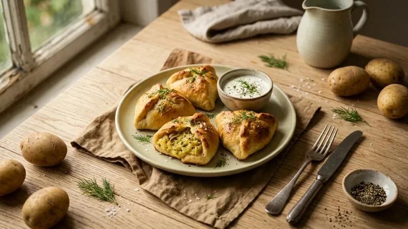 Pierogi Ruskie: Polnische Kartoffel-Quark-Piroggen