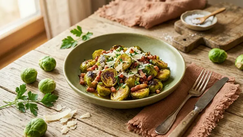 Rosenkohl mit Speck-Parmesan