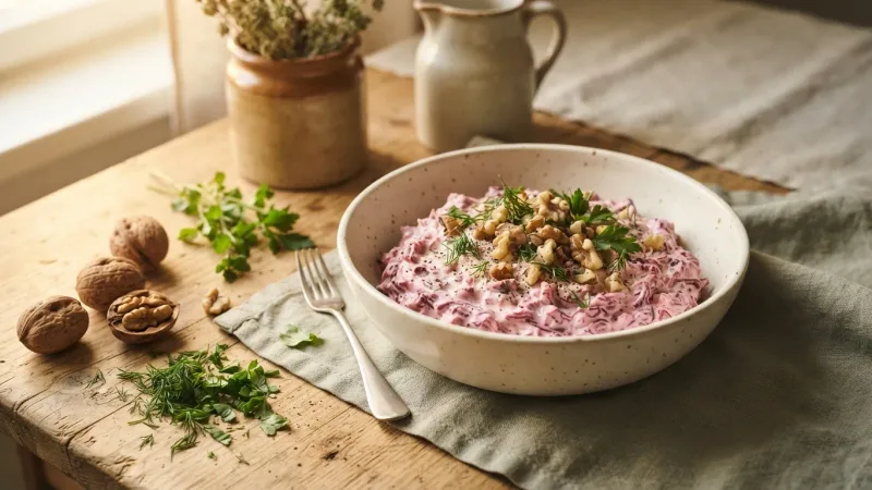Rote-Bete-Salat mit Walnüssen (russisch)