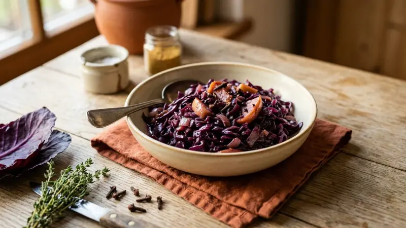 Rotkohl mit Apfel und Nelken