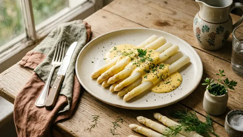 Spargel mit Sauce Hollandaise