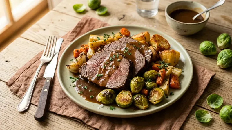 Stegt Flæsk med Persillesovs: Dänischer Schweinebauch