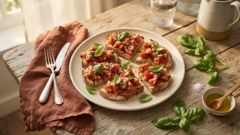 Tomaten-Basilikum-Bruschetta
