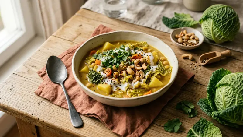 Wirsing-Kokos-Curry