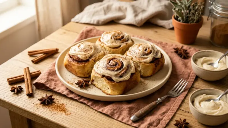 Zimtschnecken mit Frischkäse-Frosting