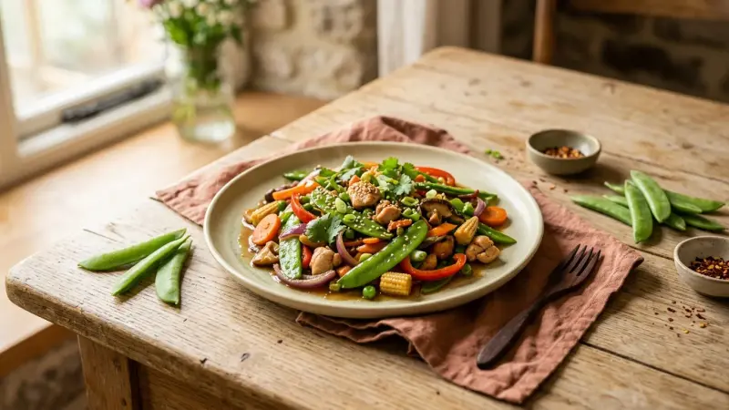 Zuckerschoten-Stir-Fry