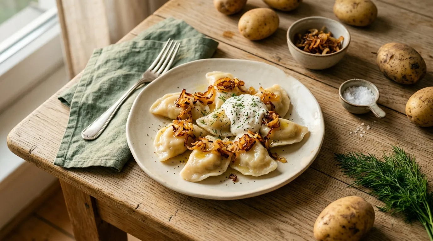 Wareniki mit Kartoffeln & Röstzwiebeln