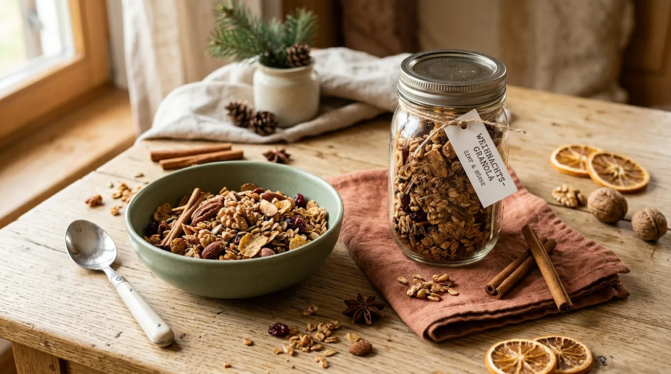 Weihnachts-Granola als Geschenk