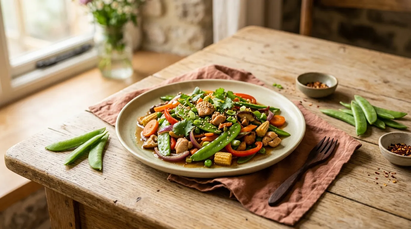 Zuckerschoten-Stir-Fry
